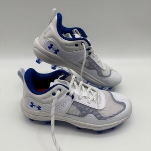 Under Armour‎ Glyde MT TPU White Blue Women's Molded Cleats Baseball Softball